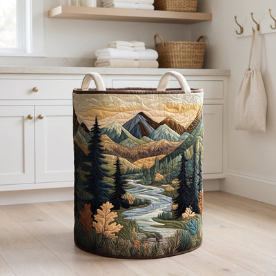 forest stream quilted basket