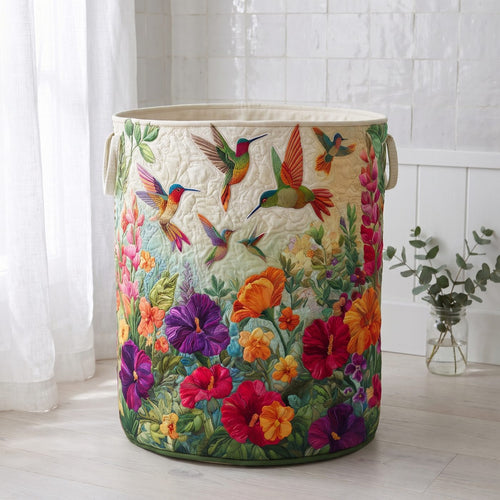 flutter and bloom quilted laundry basket