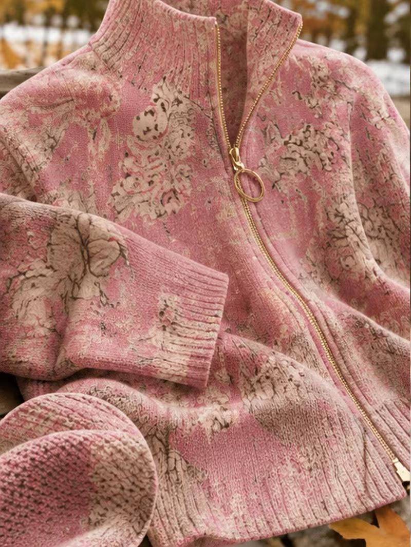 TAMSIN | VINTAGE BLOSSOM ZIP CARDIGAN
