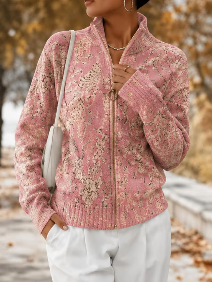 TAMSIN | VINTAGE BLOSSOM ZIP CARDIGAN
