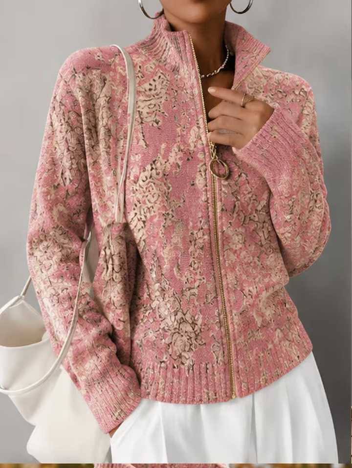 TAMSIN | VINTAGE BLOSSOM ZIP CARDIGAN