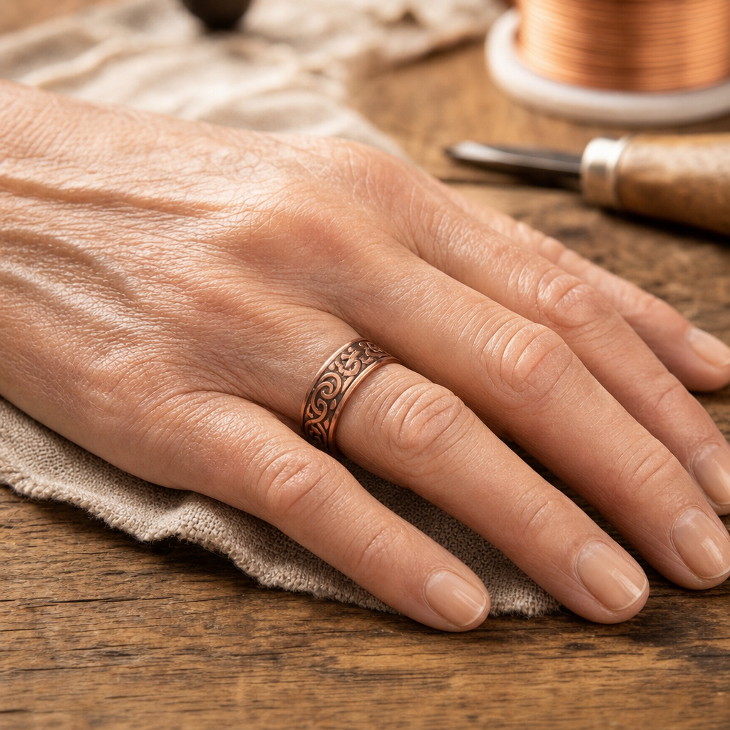 ROSIE | BURR COPPER RING