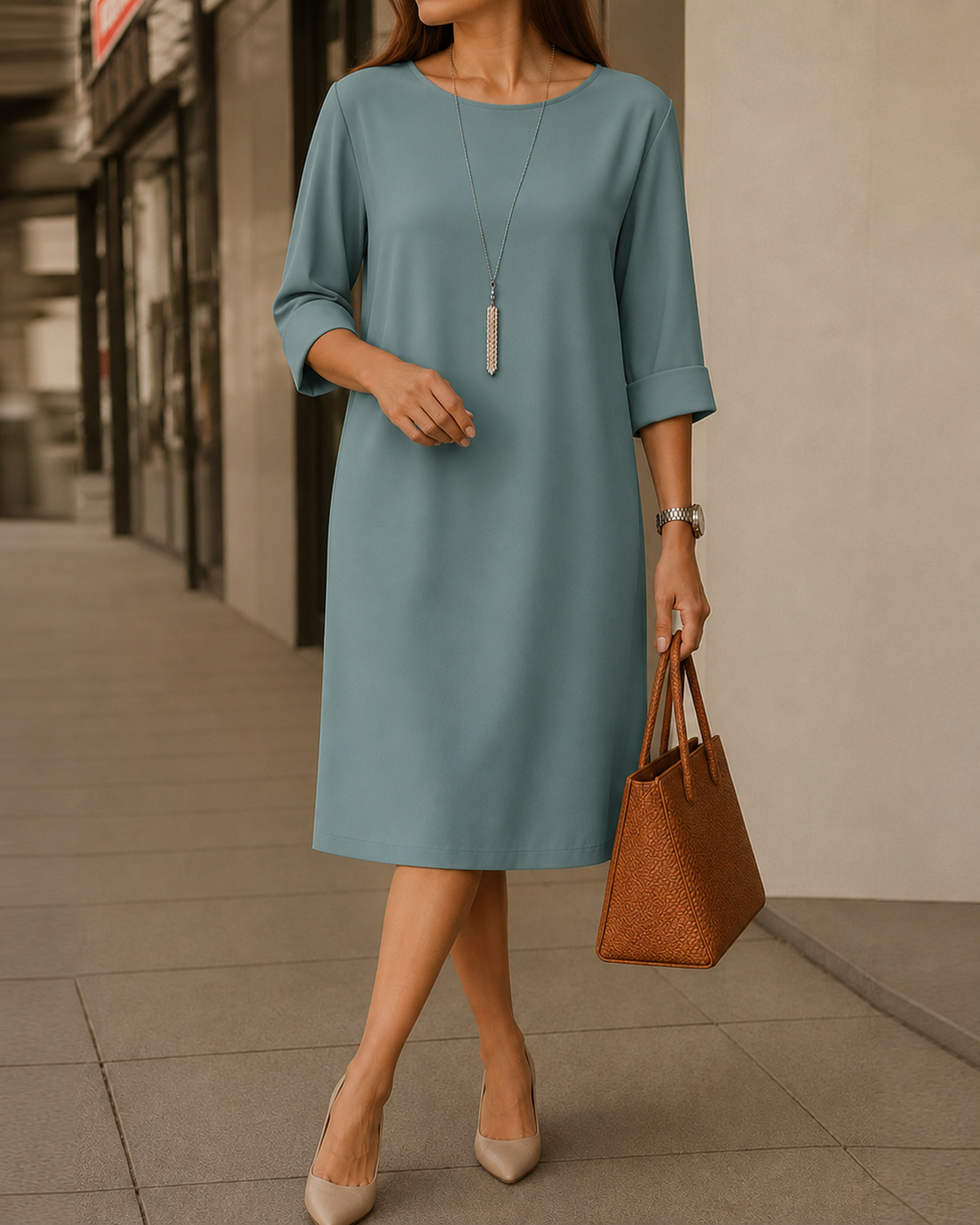 HELENA | TUMMY-CONTOURING MIDI DRESS