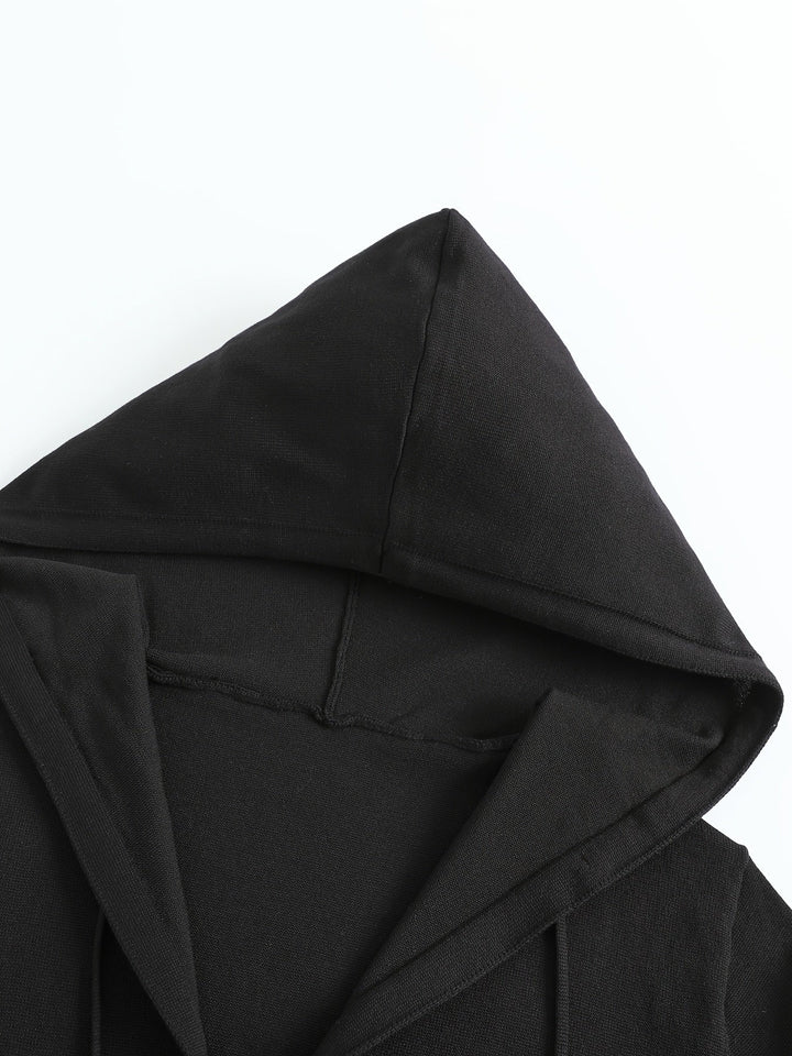 EDITH | BLACK HOODED CARDIGAN