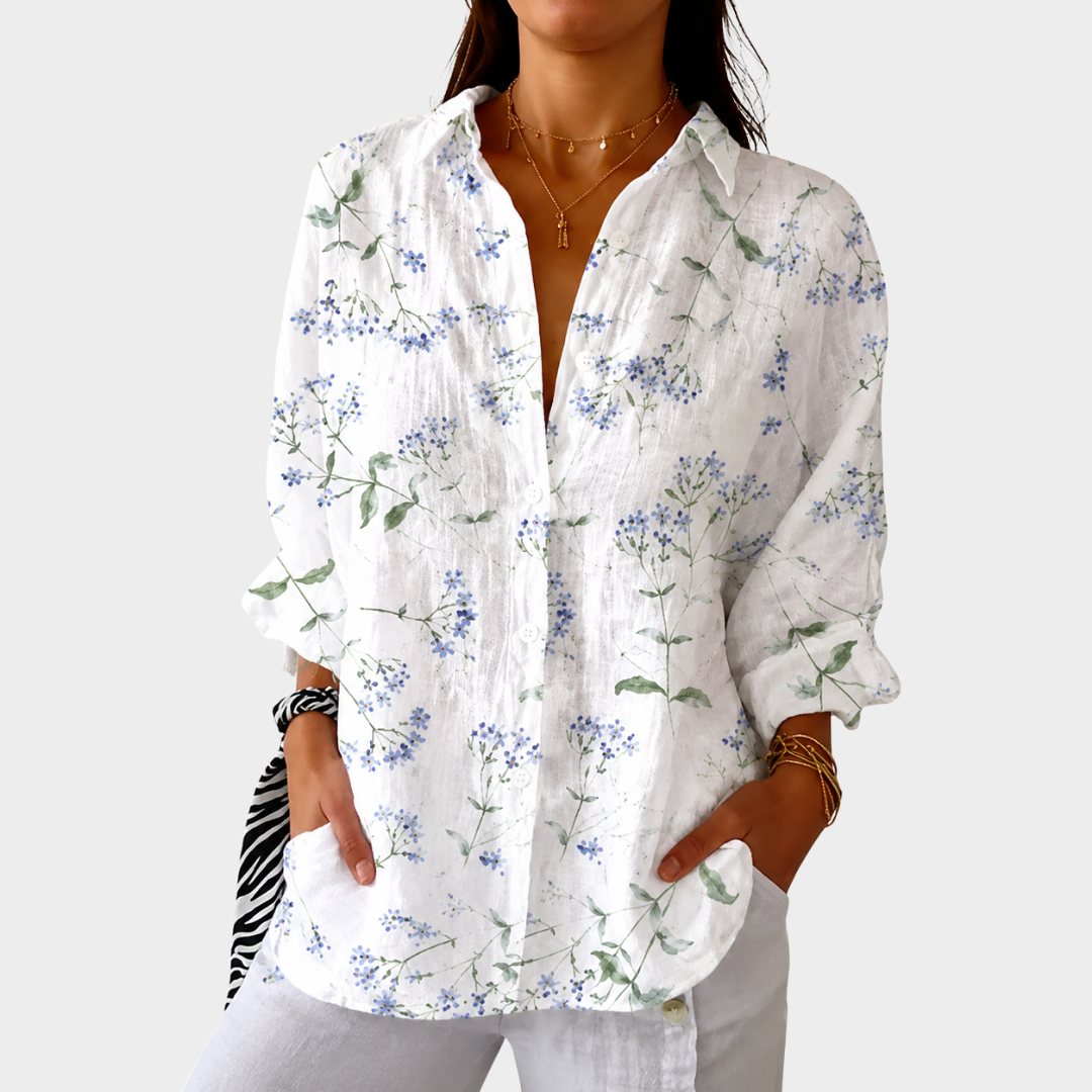 MADISON | LIGHT & COLORFUL BLOUSE WITH PRINT