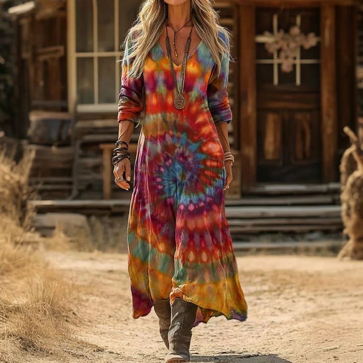 EVELYN | VINTAGE-INSPIRED LONG SLEEVE CASUAL DRESS