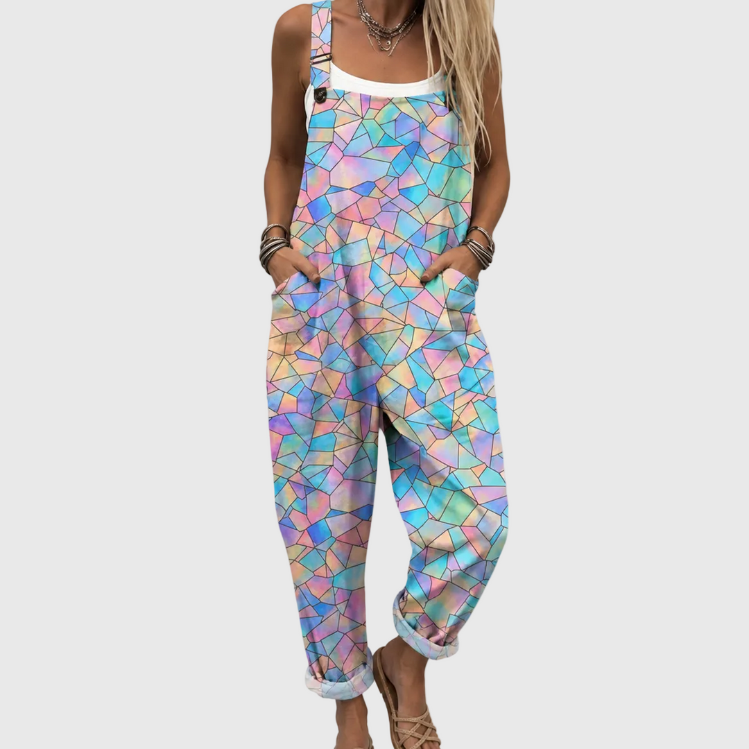 PASTEL MOSAIC JUMPSUIT