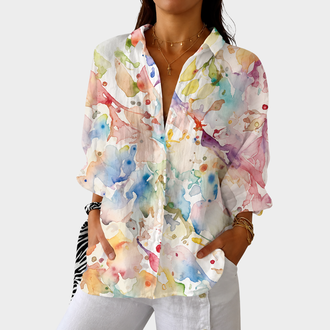 CAMERON | LIGHT AND COLORFUL BLOUSE WITH PRINT