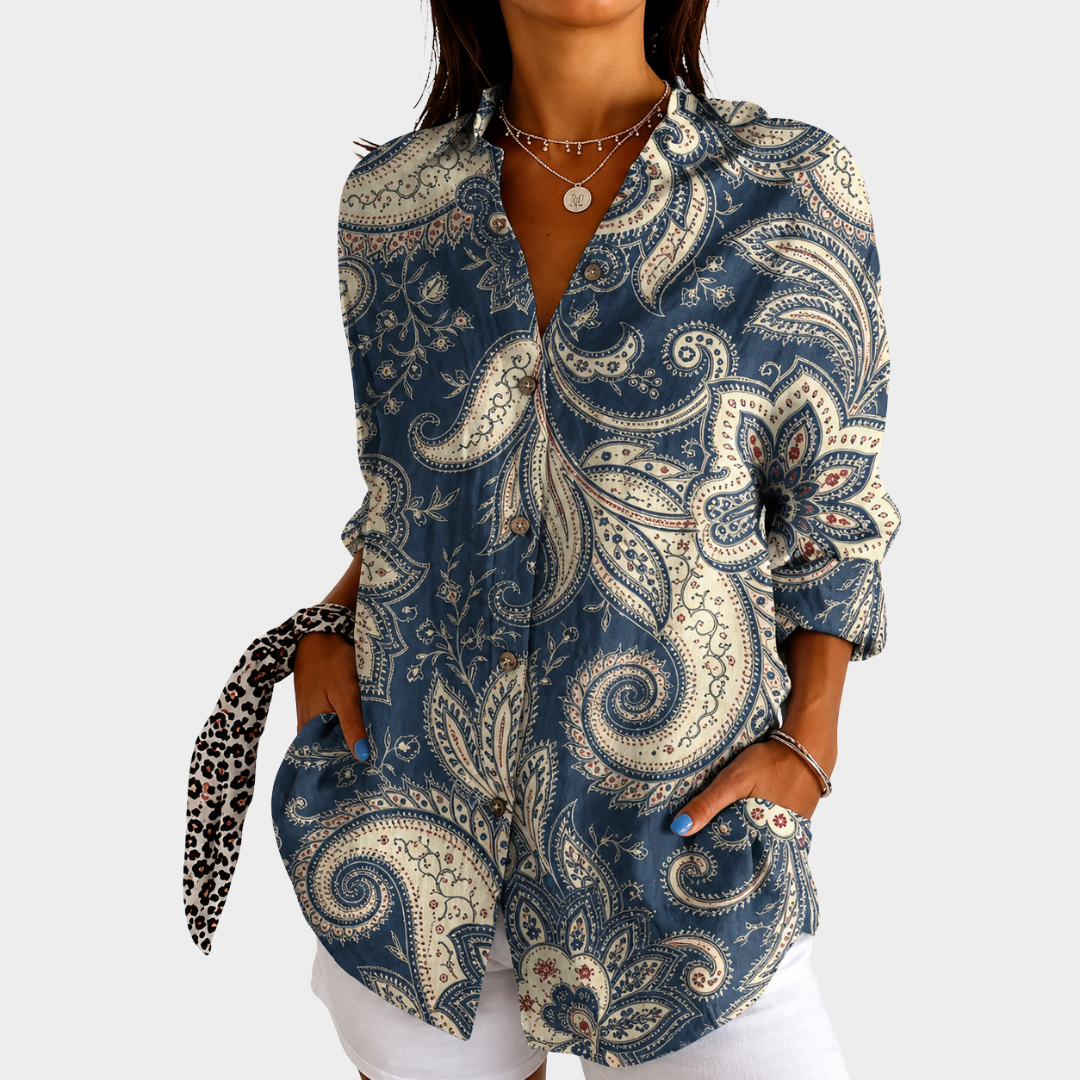 ALLISON | LIGHTWEIGHT AND COLORFUL BLOUSE WITH PRINT