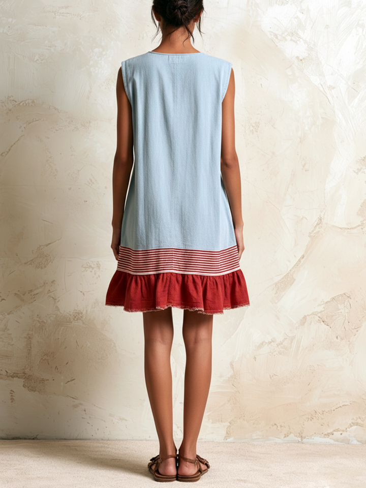 MAEVE | RUFFLE HEM TUNIC DRESS