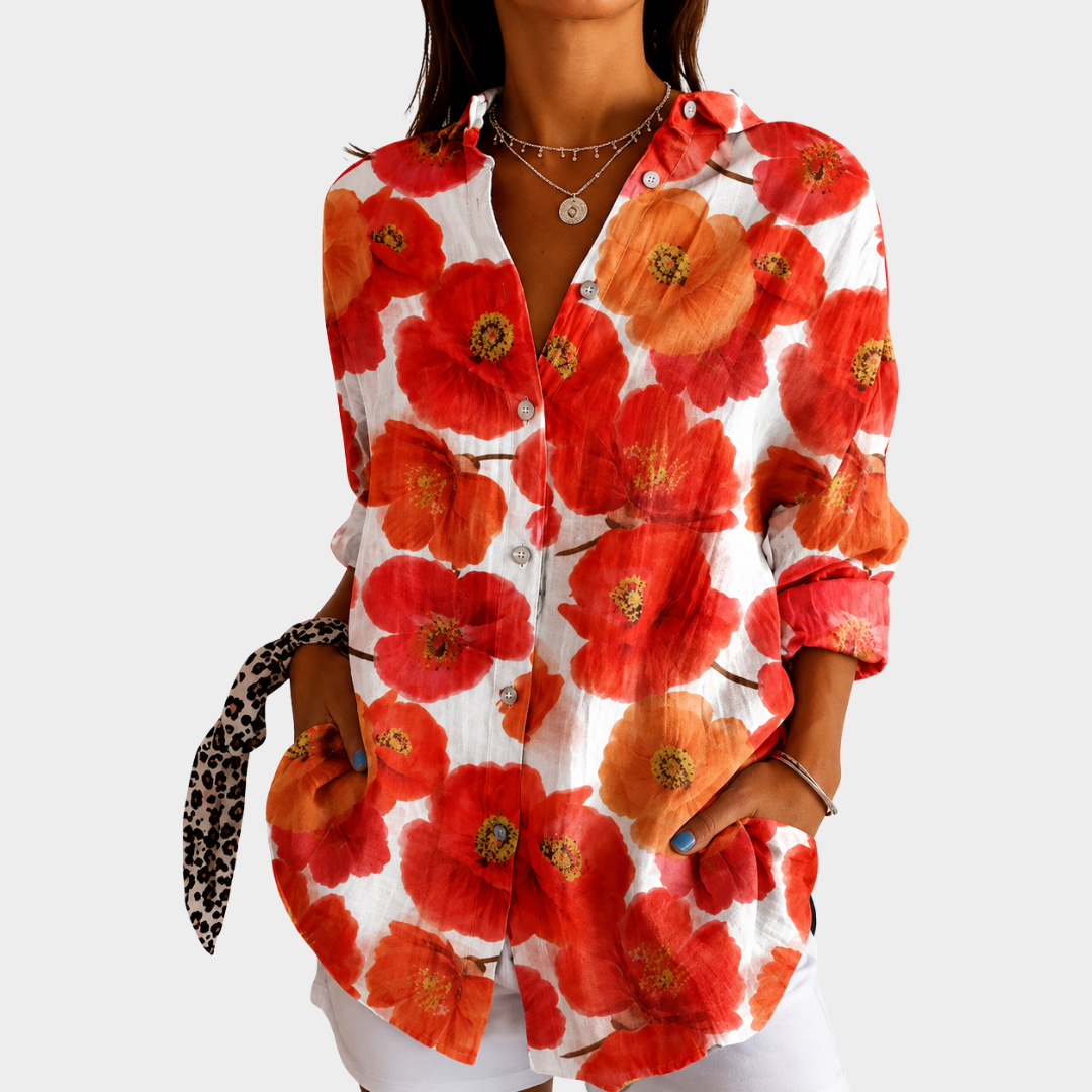 AUBREY | LIGHT & COLORFUL BLOUSE WITH PRINT