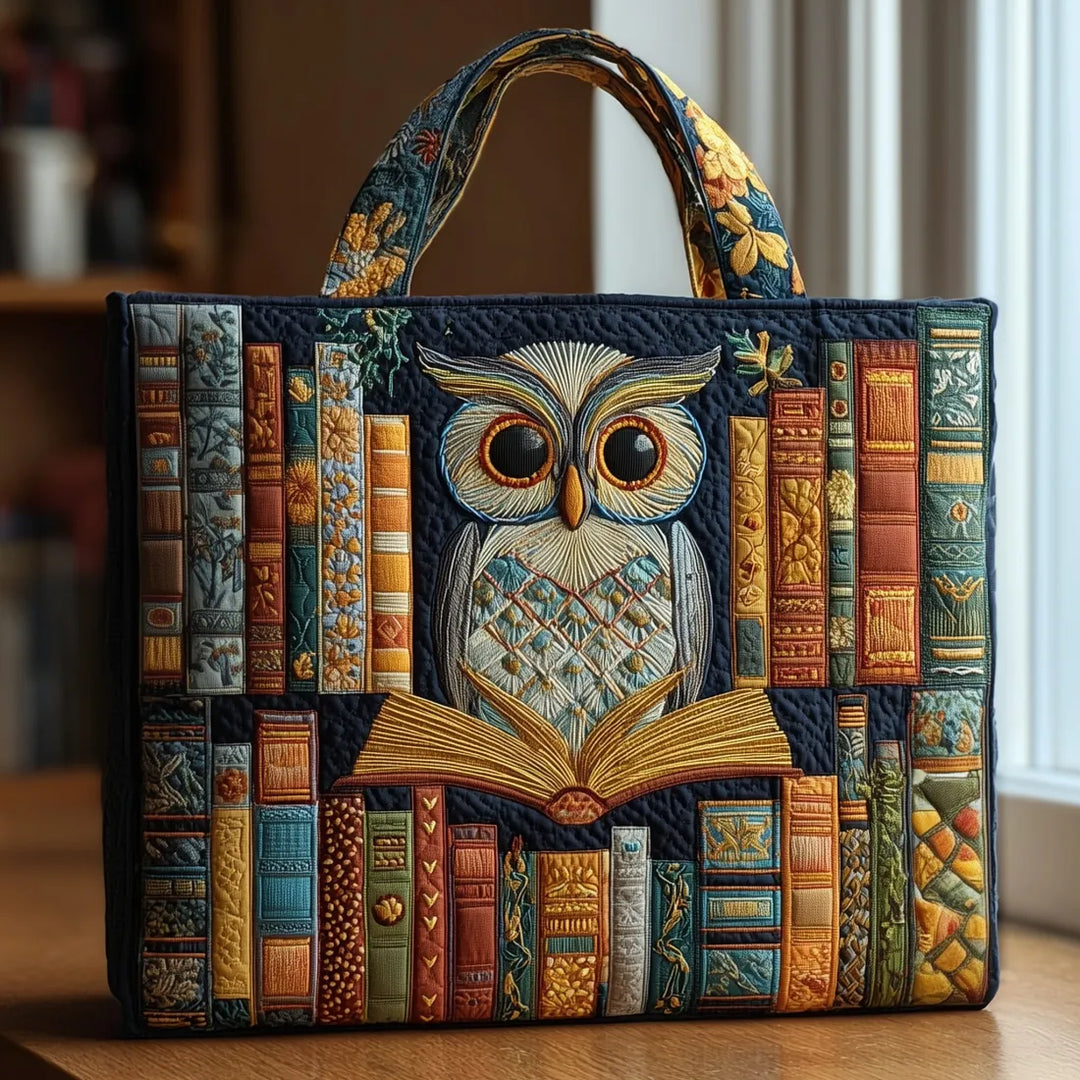 WILLOW | HANDCRAFTED OWL BAG AMONG OLD BOOKS