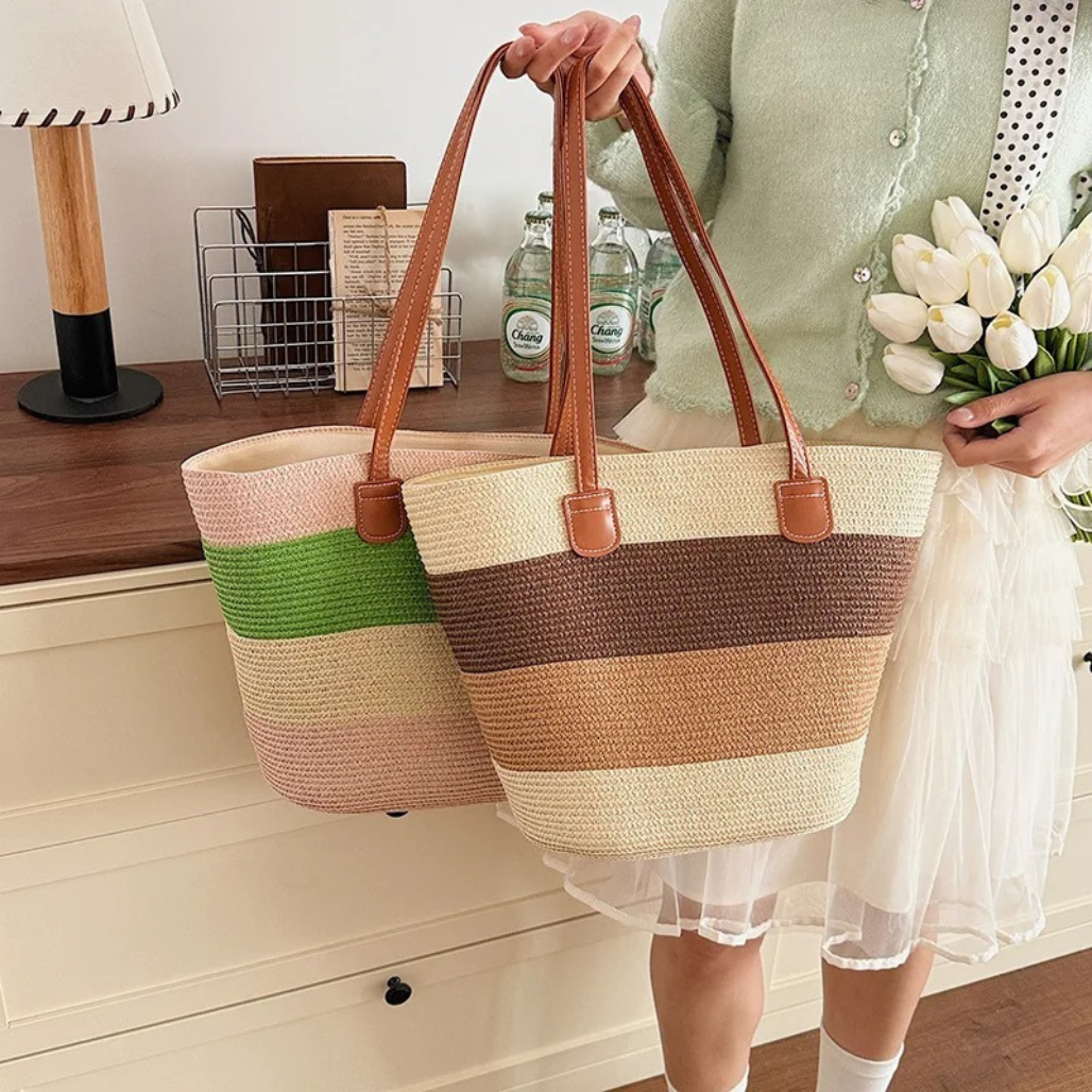 CORA | THE COLOURFUL WOVEN STRAW TOTE