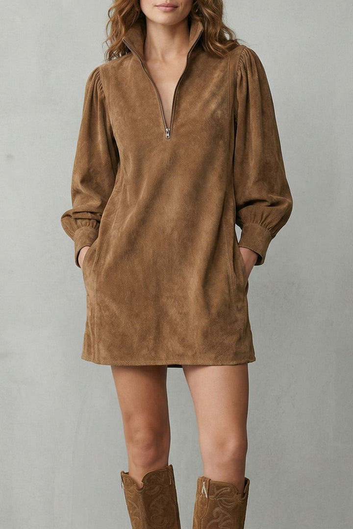 VALMIRA | SUEDE VINTAGE CHARM – MINI DRESS