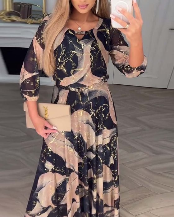CORDELIA | PRINTED CHIFFON DRESS