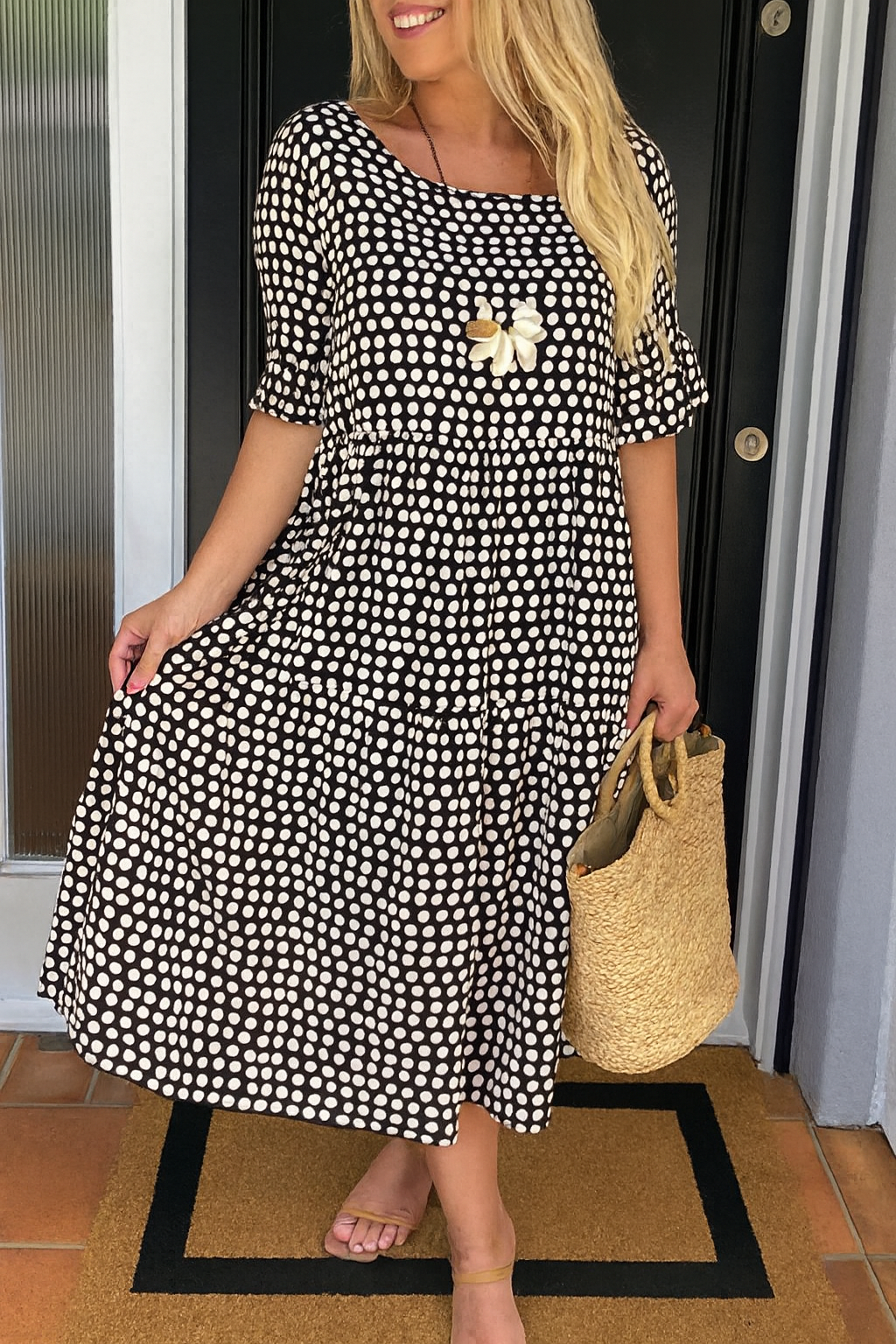 CELESTE | SHORT-SLEEVE MIDI DRESS