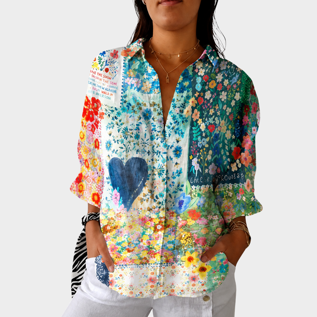 LAUREN | LIGHTWEIGHT AND COLORFUL PRINTED BLOUSE