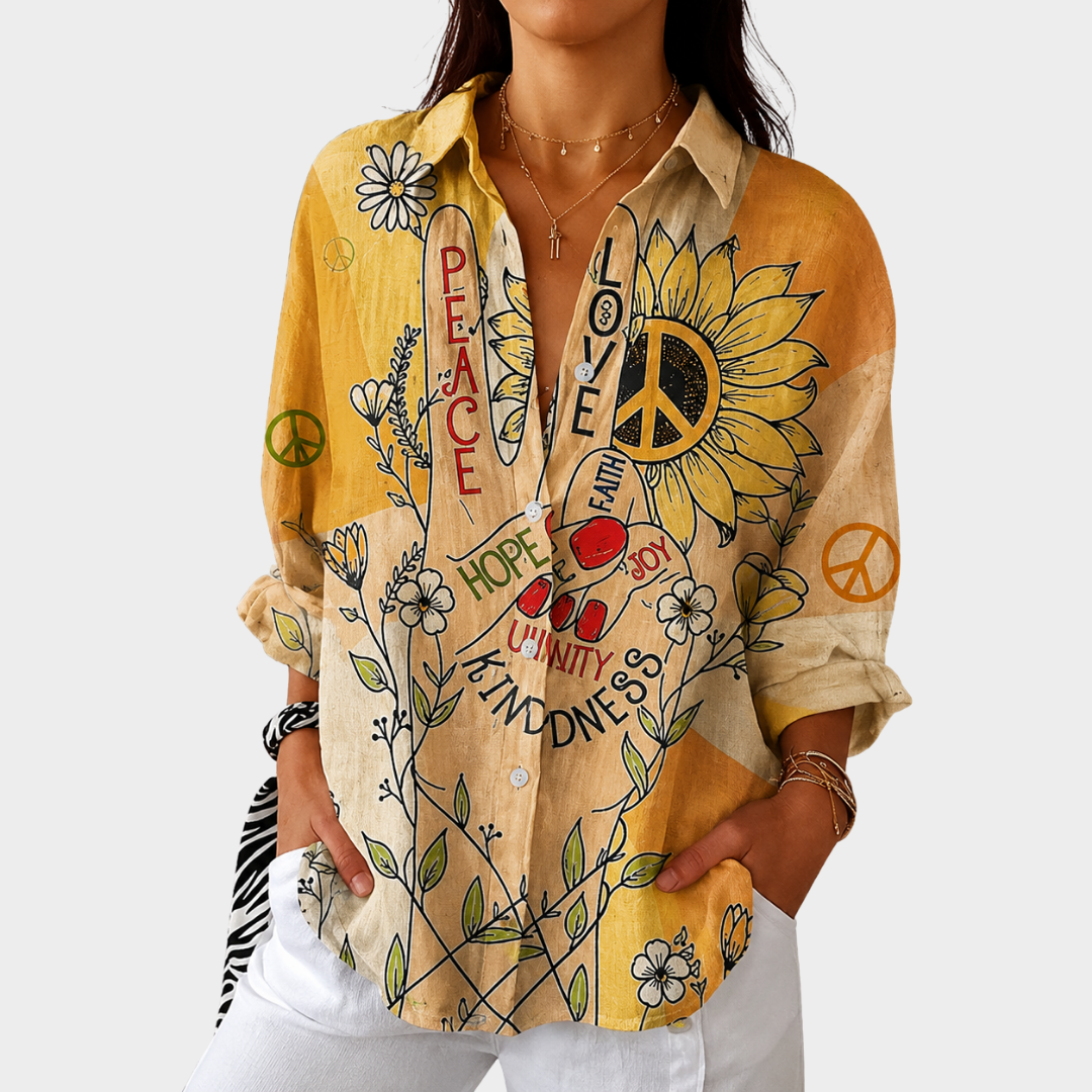 CLAIRE | LIGHT AND COLORFUL BLOUSE WITH PRINT
