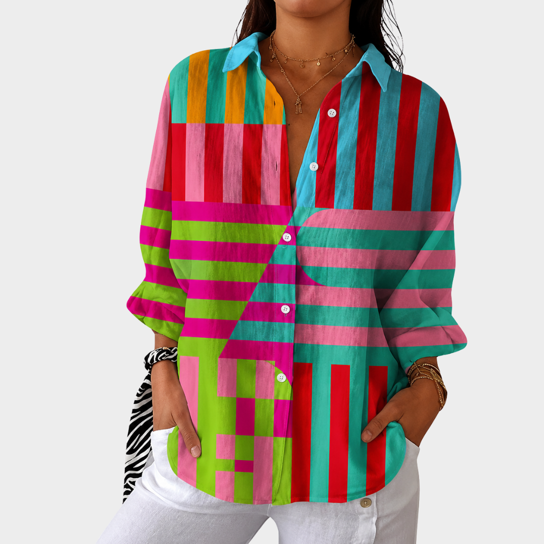 OLIVIA | LIGHT & COLORFUL BLOUSE WITH PRINT