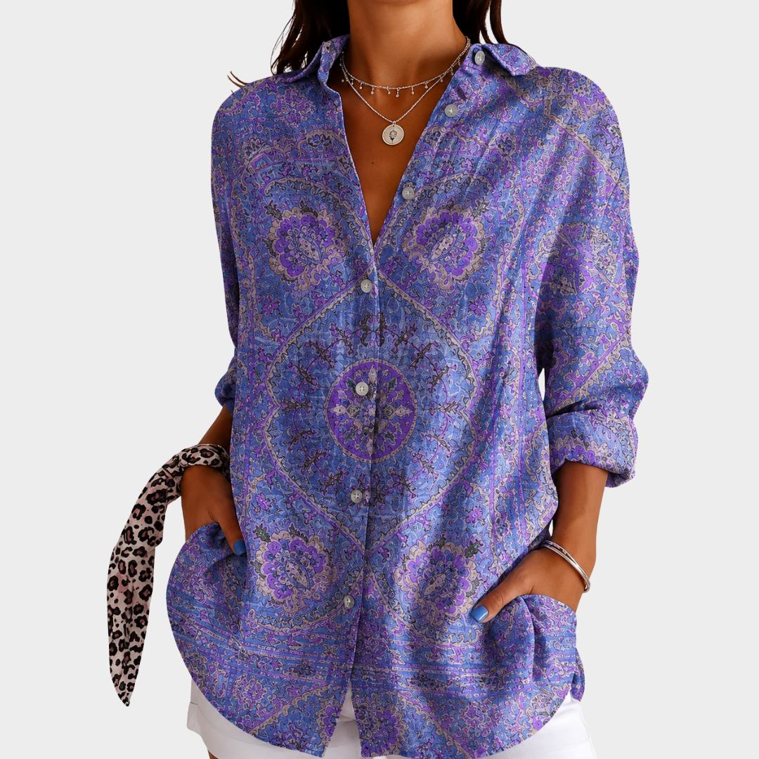 SLOANE | LIGHTWEIGHT AND COLORFUL BLOUSE WITH PRINT