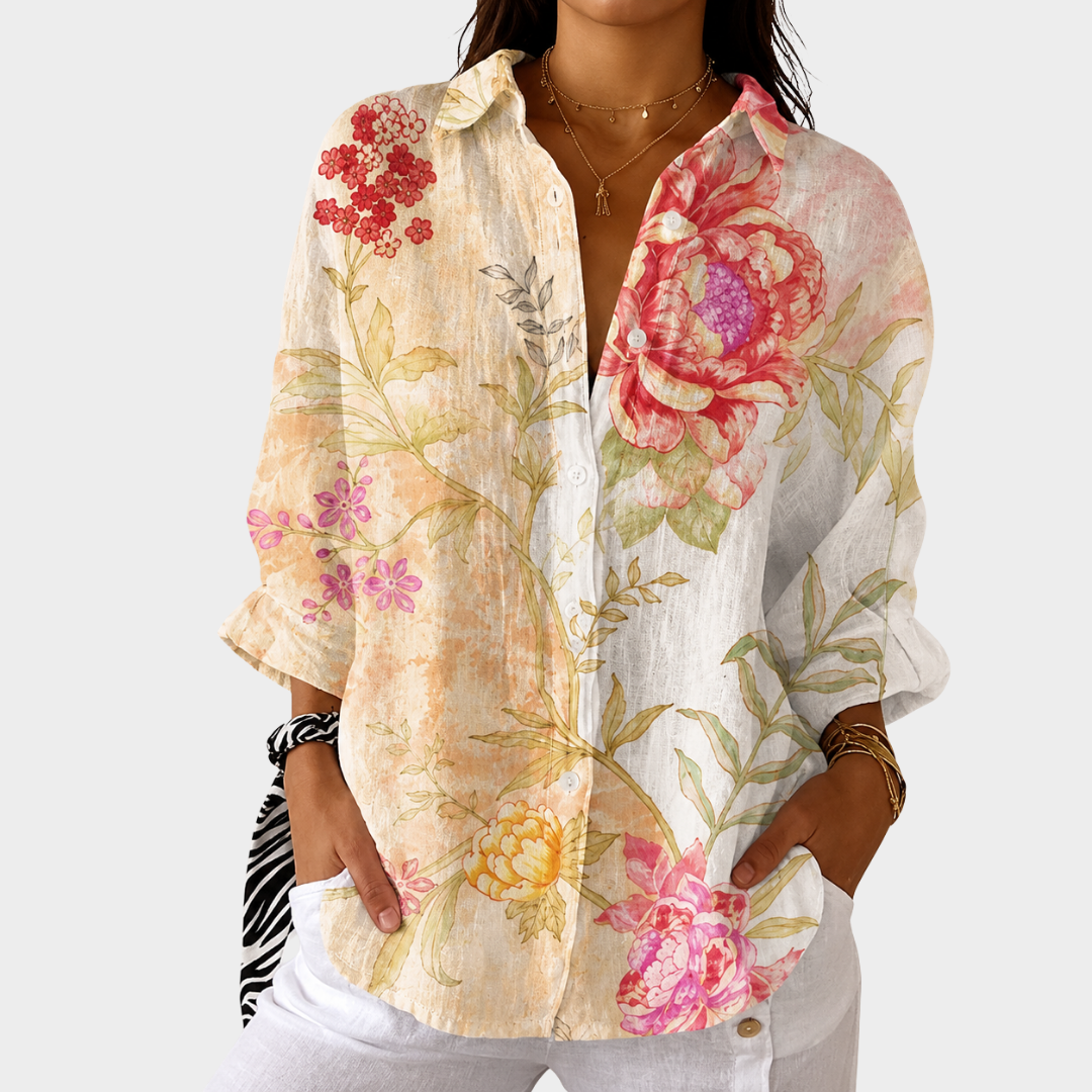 SAVANNAH | LIGHT & COLORFUL PRINTED BLOUSE