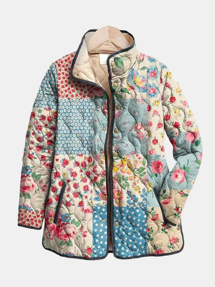 ZARAE | CHARMING FLORAL QUILTED JACKET FOR WOMEN