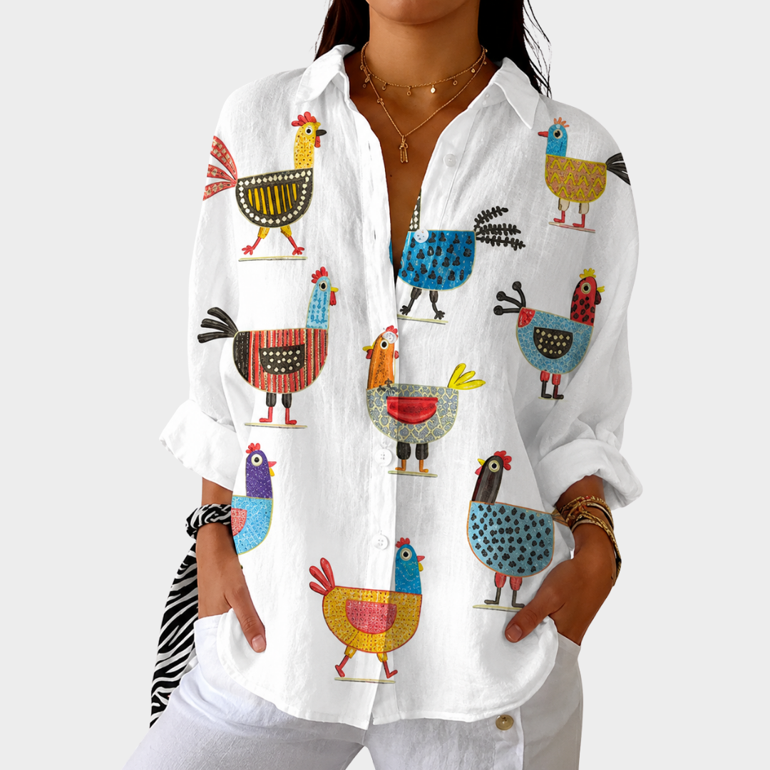VIOLET | LIGHT AND COLORFUL PRINTED BLOUSE