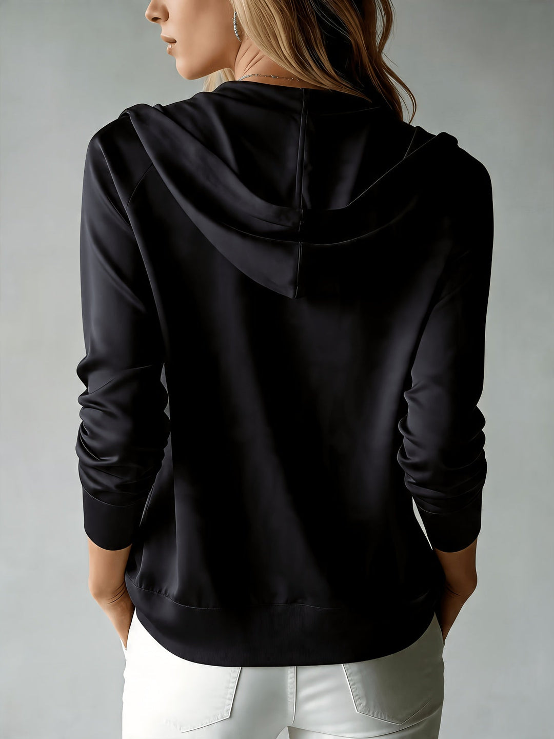 EDITH | BLACK HOODED CARDIGAN