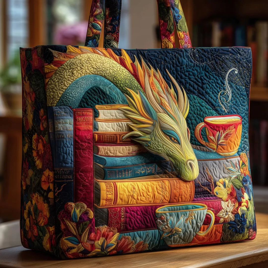 FREYA | HANDCRAFTED DRAGON SHOULDER BAG WITH BOOKS AND CUPS