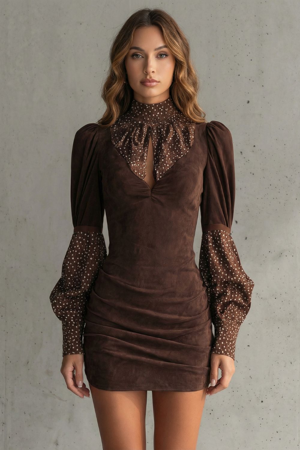 SERELINNE | VINTAGE PUFF SLEEVE – MINI DRESS