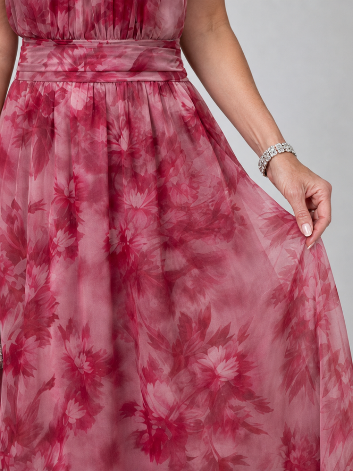 AVIEN | SOFT HALTER NECK MIDI DRESS