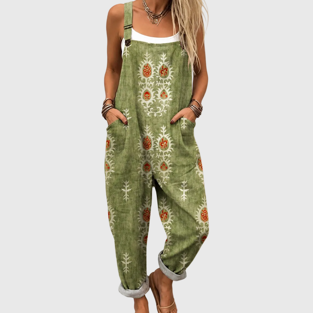 FOLK OLIVE OVERALLS