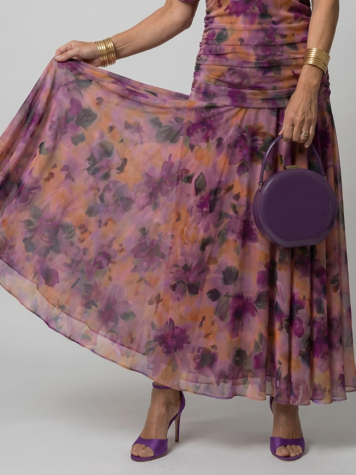 CALEN | OFF SHOULDER FLOW MIDI DRESS