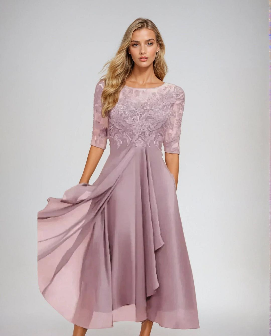 JOSEPHINE | GRACEFUL DETAILED FLOWING DRESS