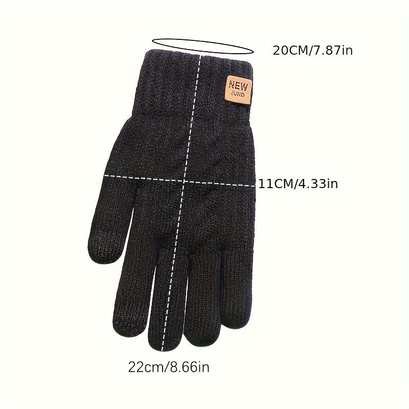WARM LINED KNIT GLOVES