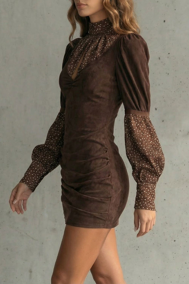 SERELINNE | VINTAGE PUFF SLEEVE – MINI DRESS