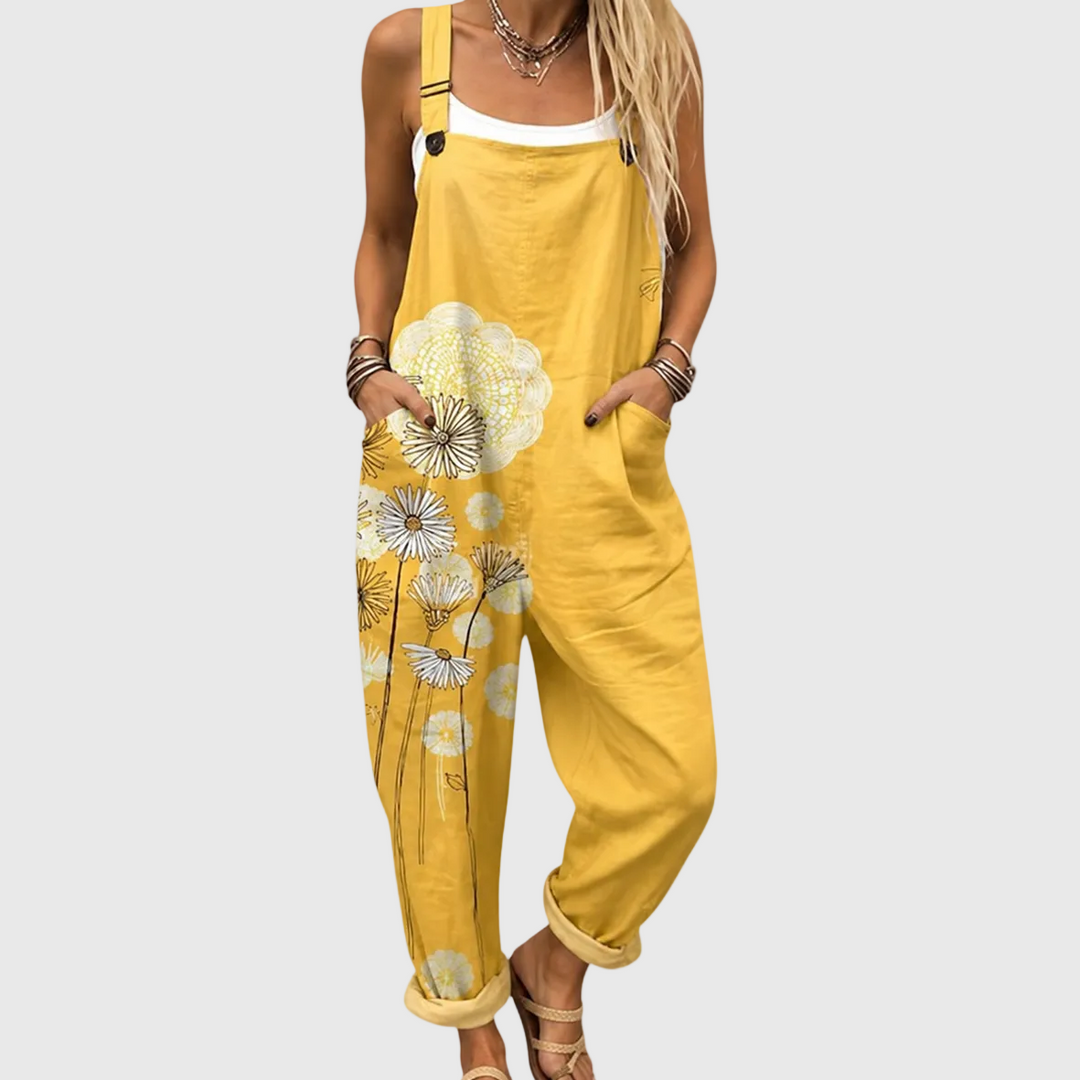 GOLDEN FLOWER OVERALLS