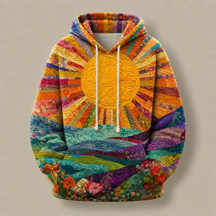 RYLETH | SUNBURST PRINT Y2K HOODIE