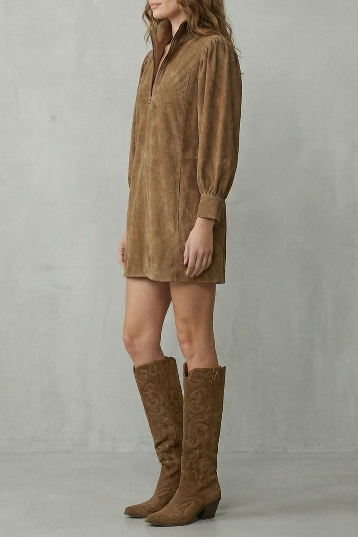 VALMIRA | SUEDE VINTAGE CHARM – MINI DRESS