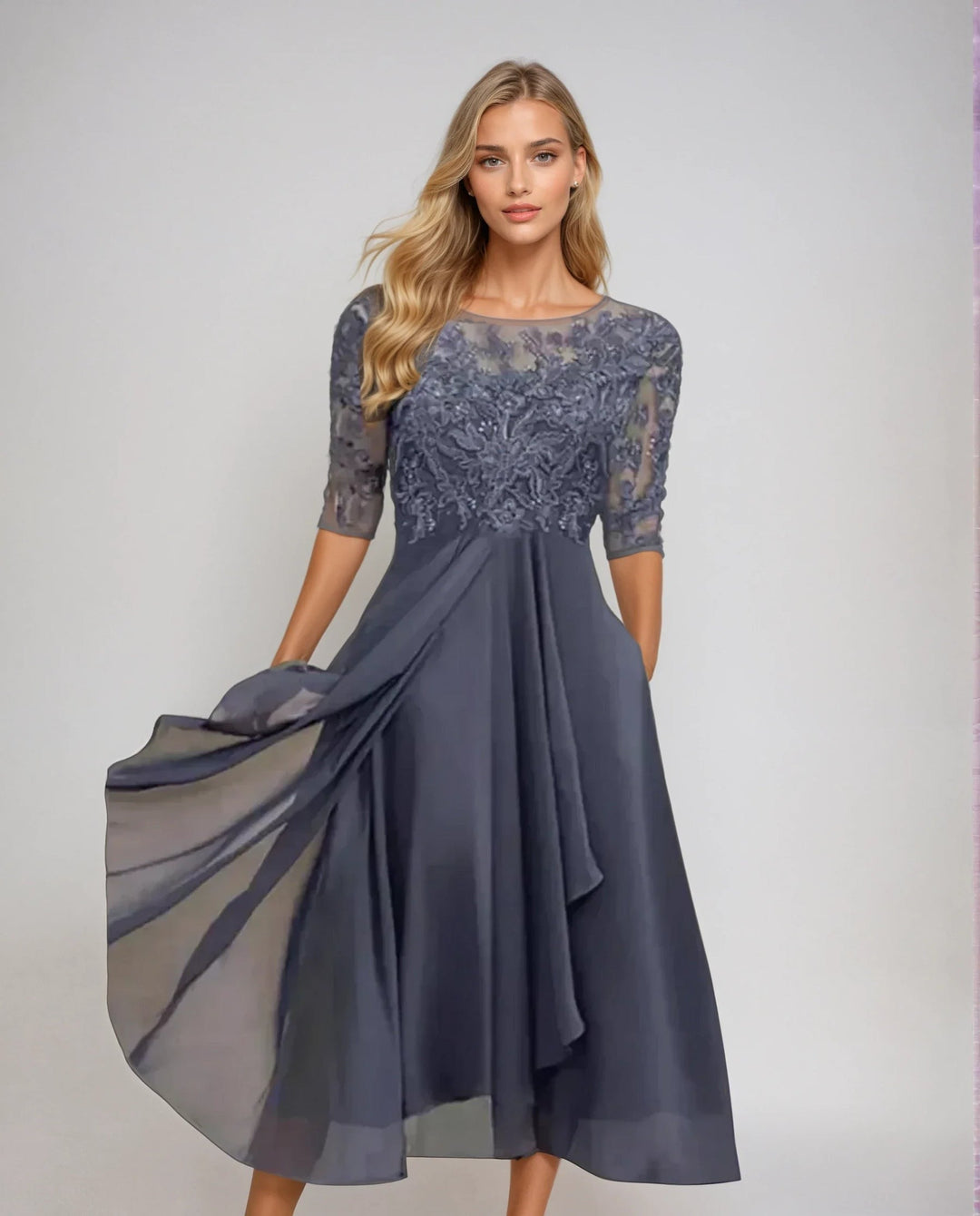 JOSEPHINE | GRACEFUL DETAILED FLOWING DRESS