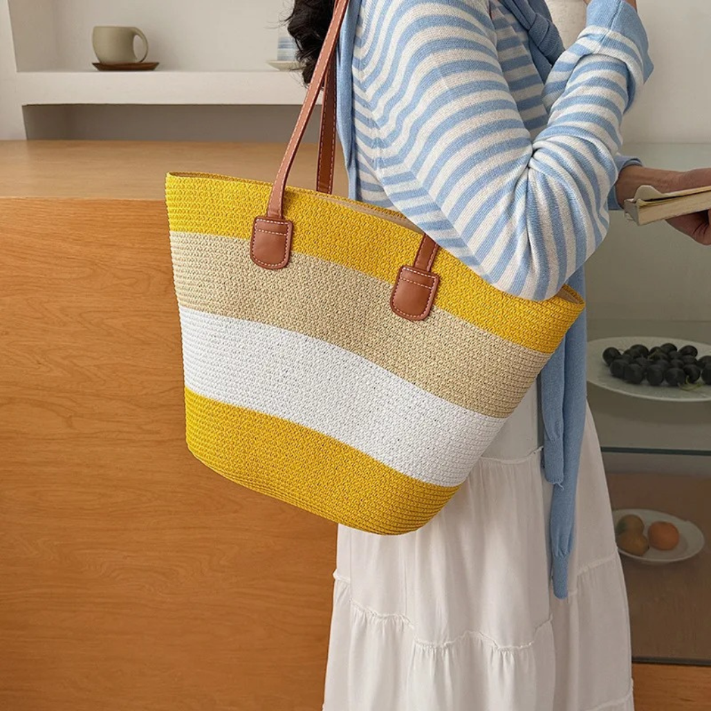 CORA | THE COLOURFUL WOVEN STRAW TOTE