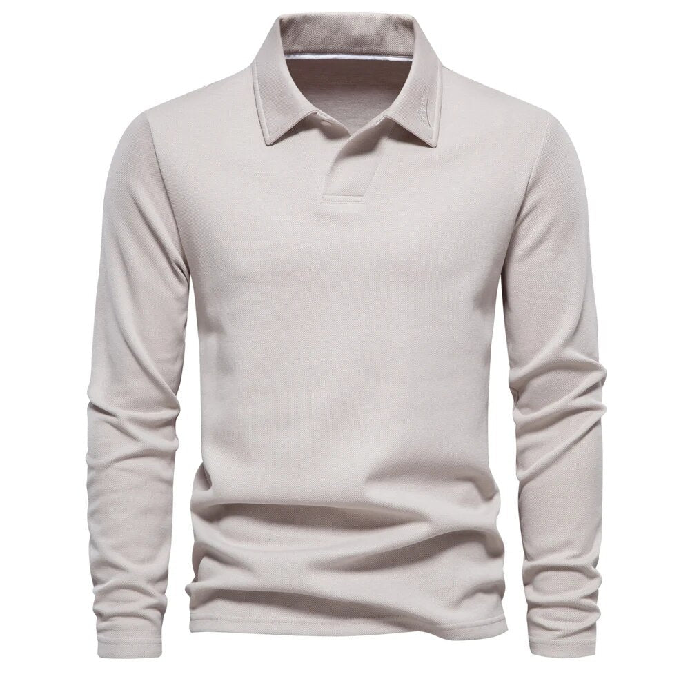KEVIN | ELEGANT MEN'S LONG-SLEEVE POLO