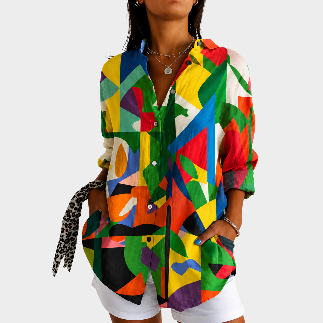HARPER | COLOR SPLASH ART BLOUSE