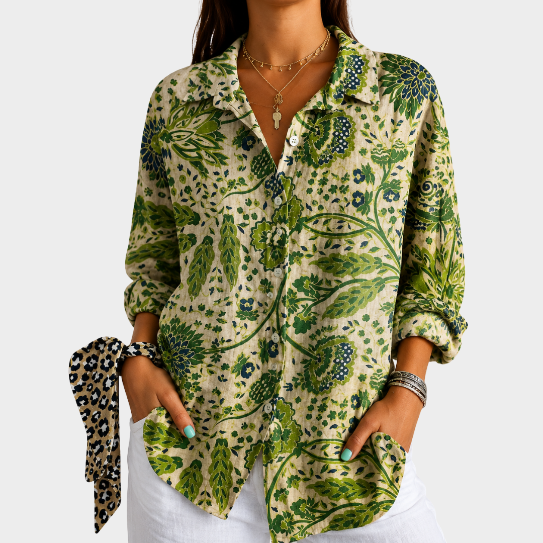 PENELOPE | VERDANT GARDEN ESCAPE BLOUSE