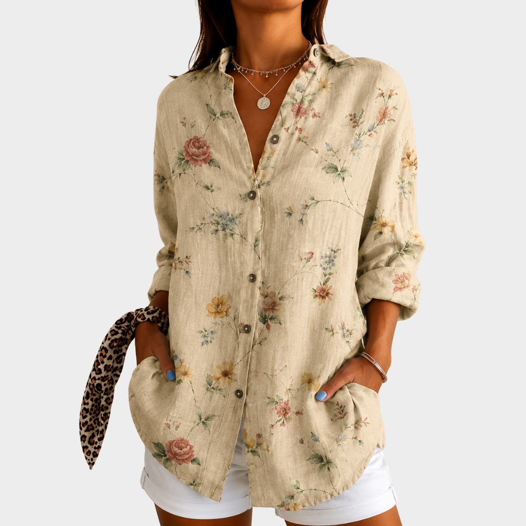 CLARA | MEADOW WHISPER FLORAL BLOUSE