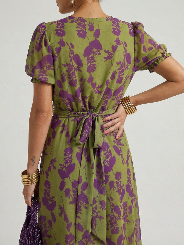 VIREL | RELAXED FLORAL MIDI DRESS