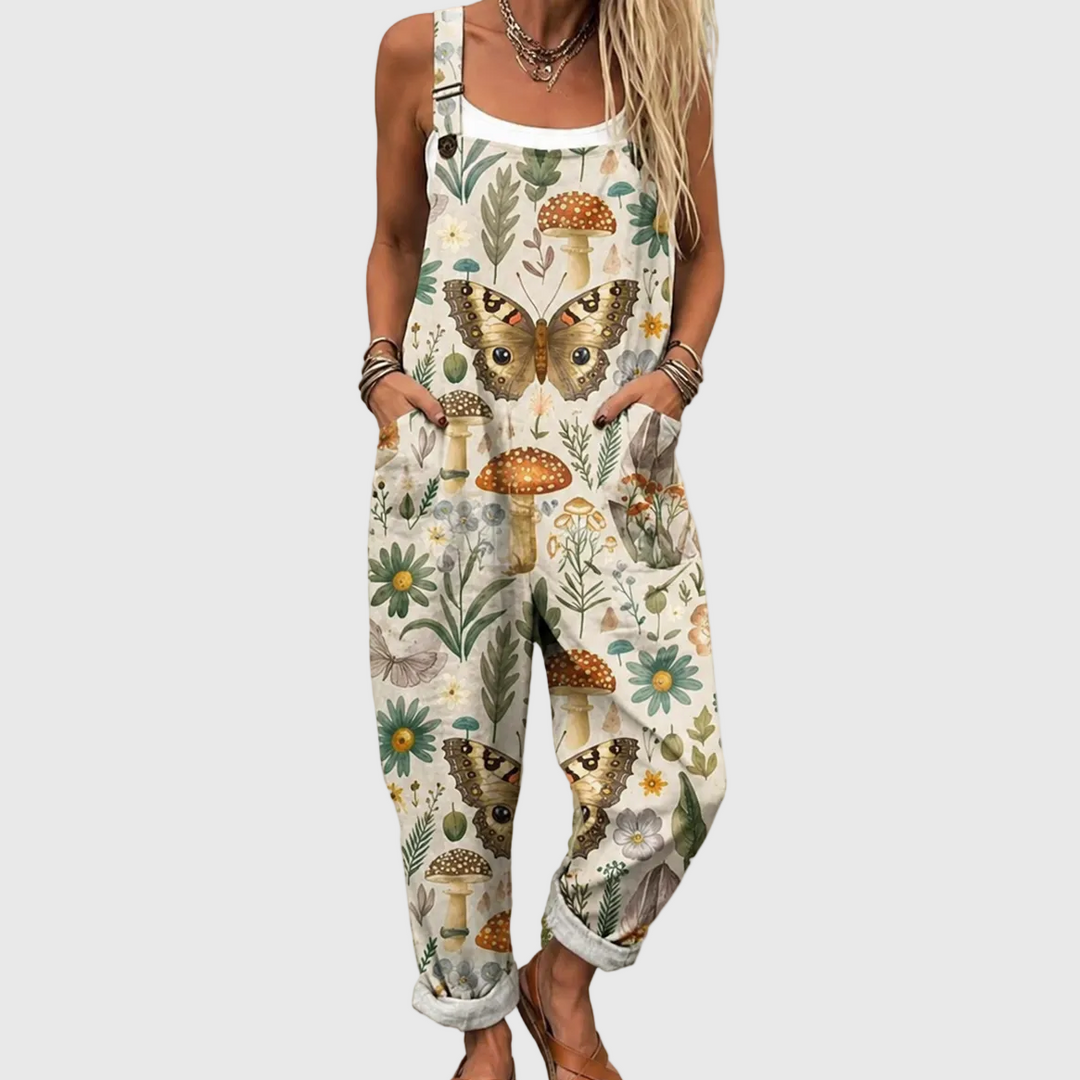 BOTANICAL BUTTERFLY JUMPSUIT