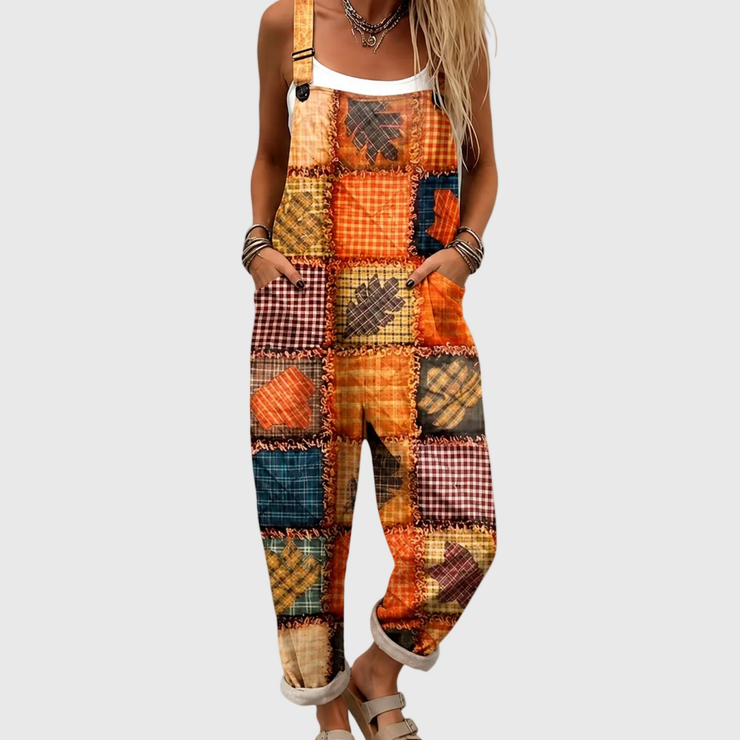 RUSTIC PATCHWORK OVERALLS