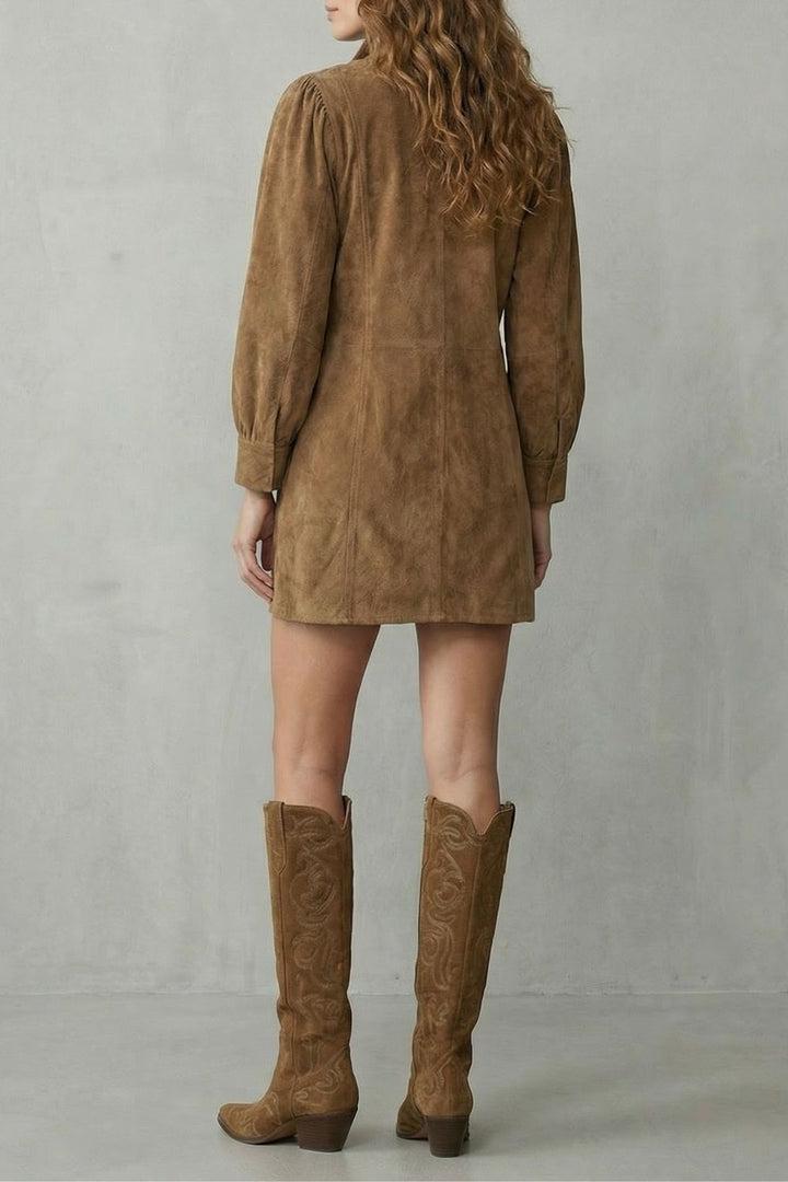 VALMIRA | SUEDE VINTAGE CHARM – MINI DRESS