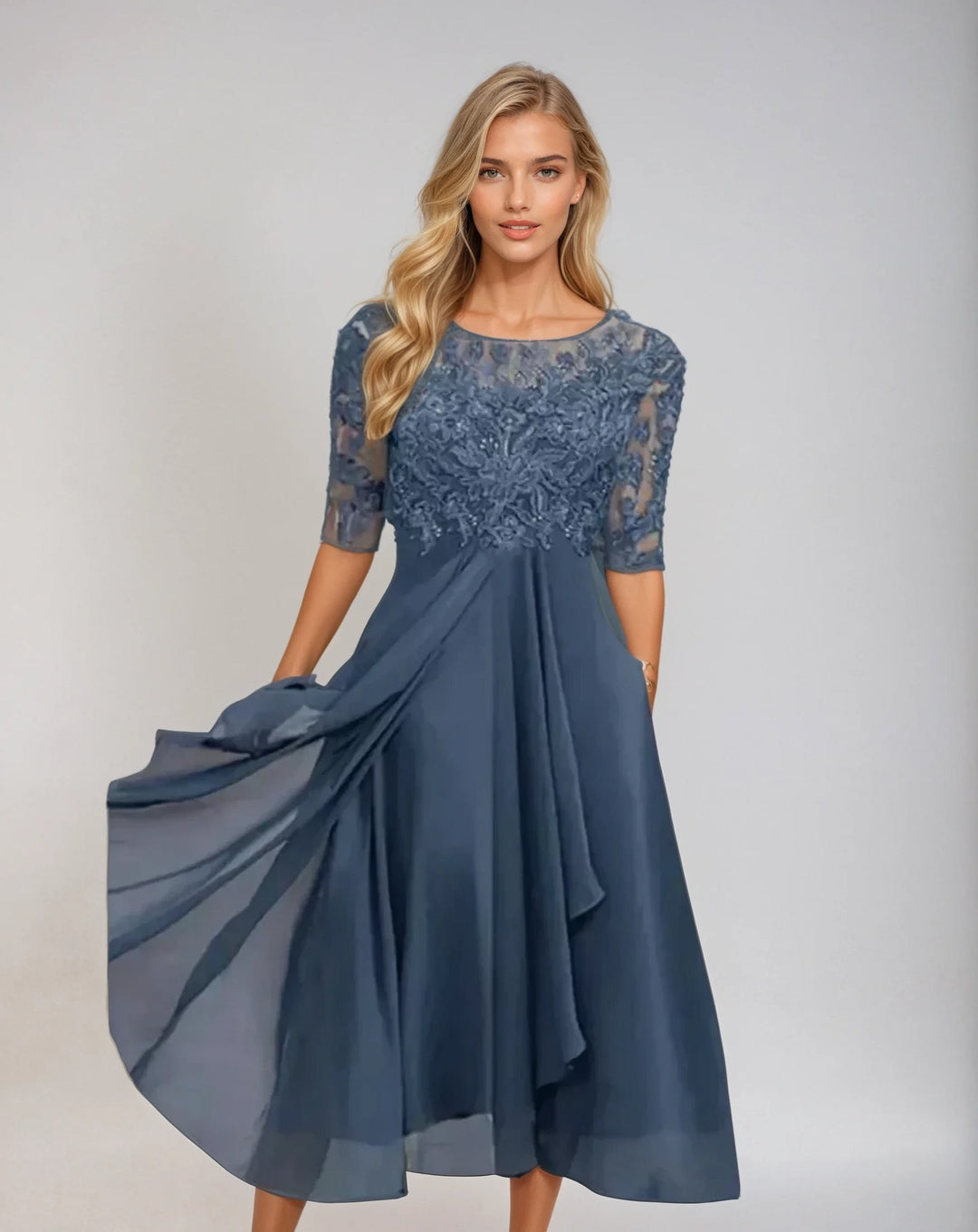 JOSEPHINE | GRACEFUL DETAILED FLOWING DRESS